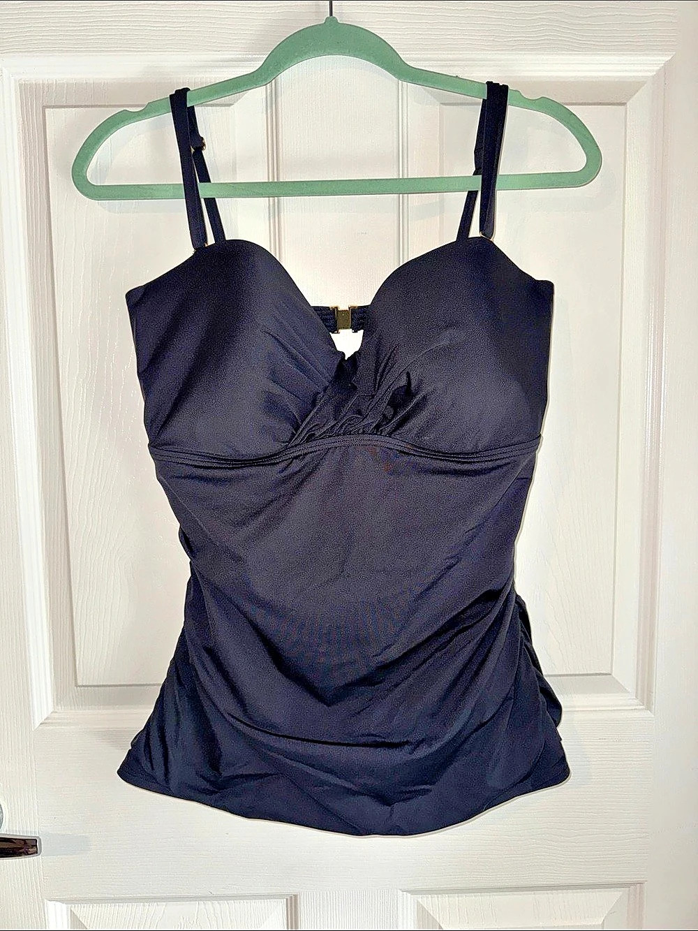 Tommy Bahama Black Tankini Swimsuit Top Size Large/DD